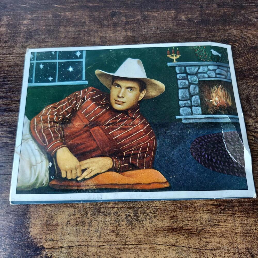 Garth Brooks Silent Night God Rest Ye Merry Gentlemen 1990 Promo CD Card Rare